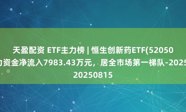 天盈配资 ETF主力榜 | 恒生创新药ETF(520500)主力资金净流入7983.43万元，居全市场第一梯队-20250815